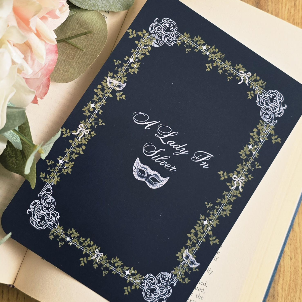 A Lady in Silver Ribbon Bookmark