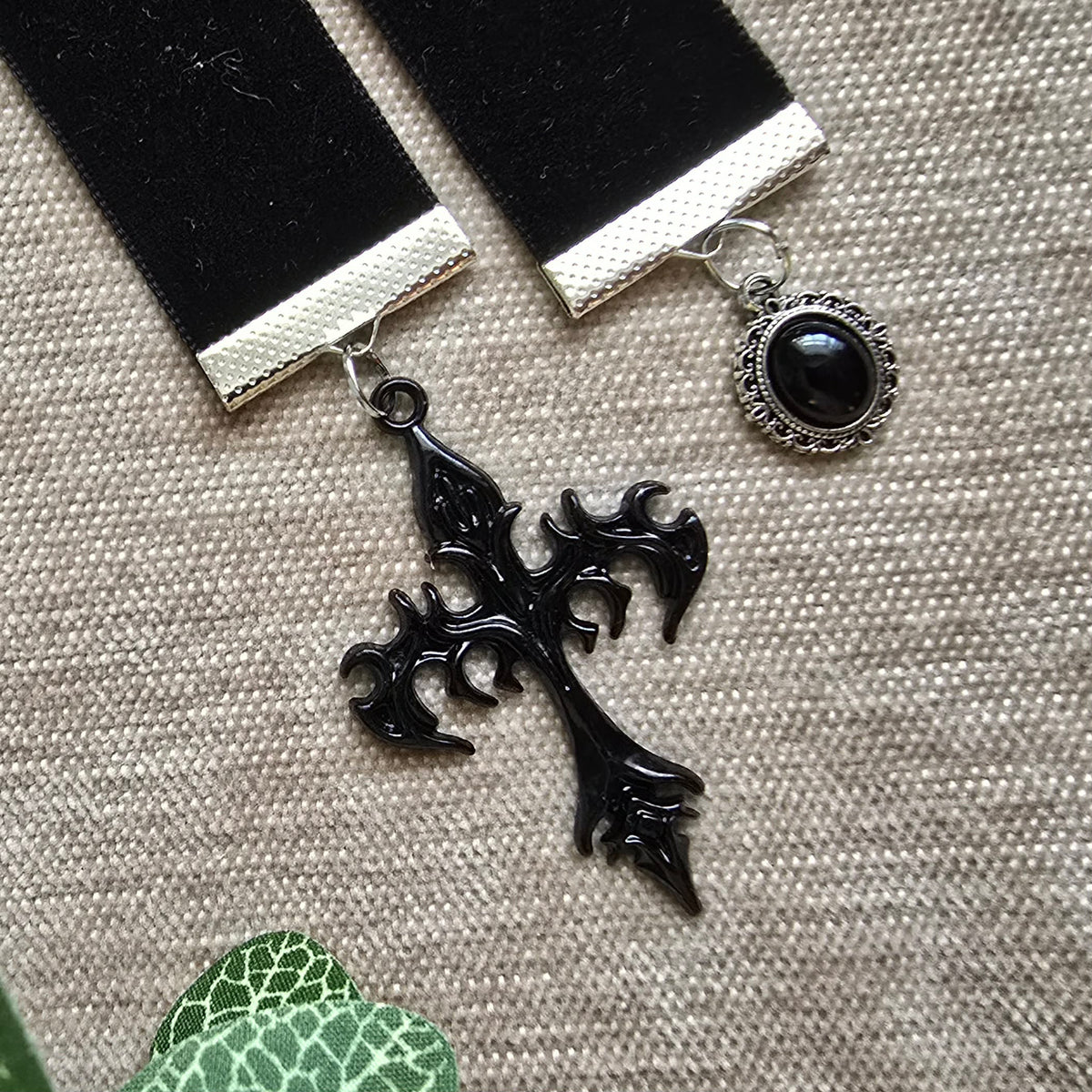 Gothic Sword & Cross Ribbon Bookmark