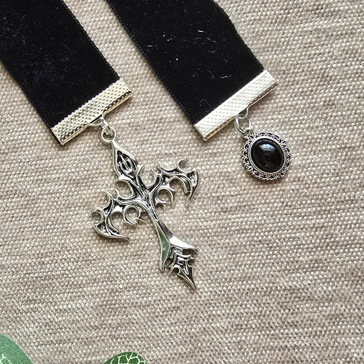 Gothic Sword & Cross Ribbon Bookmark