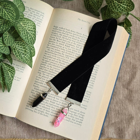 Gothic Crystal & Gem Ribbon Bookmark