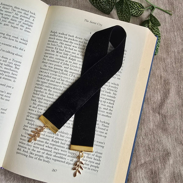 Botanical Laurel Leaf Ribbon Bookmark