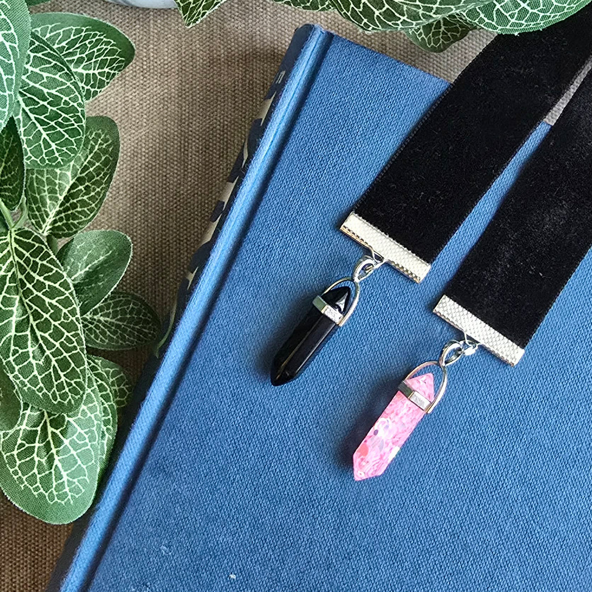 Gothic Crystal & Gem Ribbon Bookmark