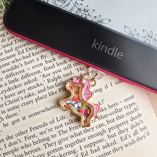 Unicorn Shaker Kindle Dust Plug Charm