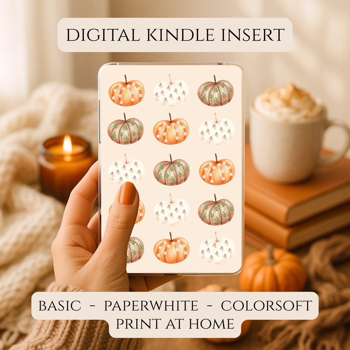 Pumpkin Blossom Digital Kindle Insert