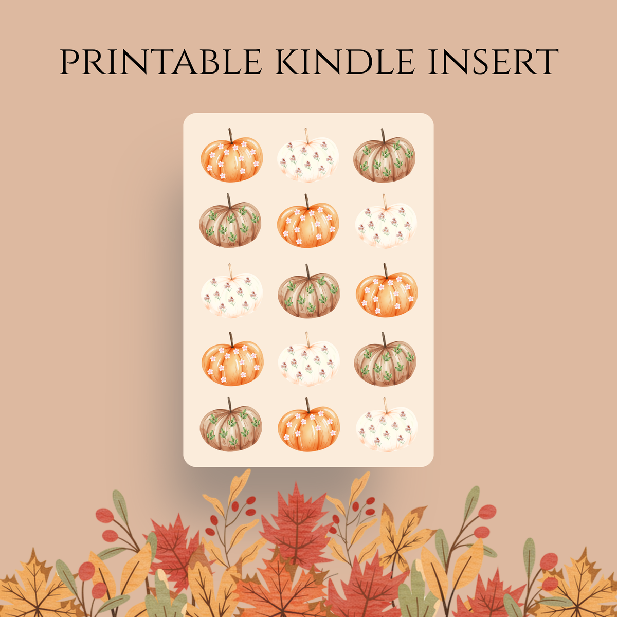 Pumpkin Blossom Digital Kindle Insert