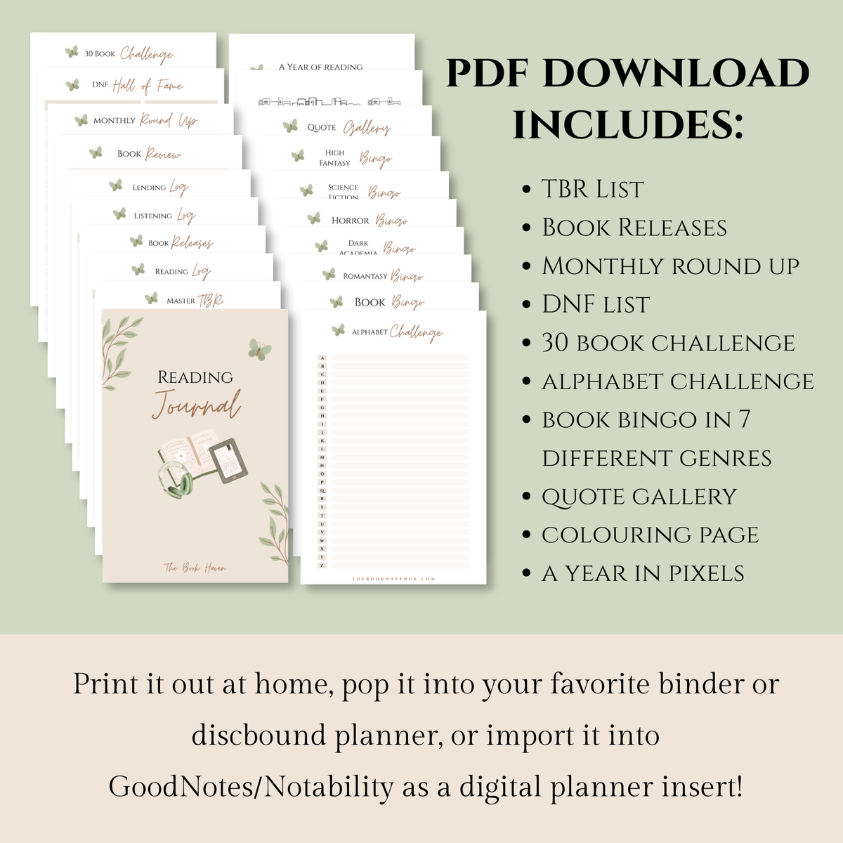Printable Reading Journal