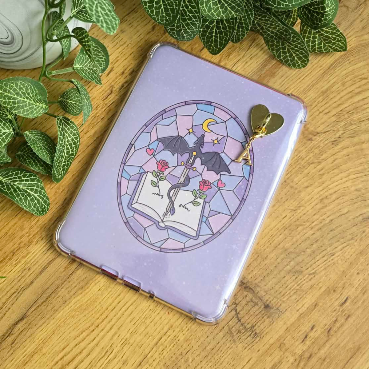 Stained Glass Romantasy Kindle Clear Case Inserts (Set of 3)