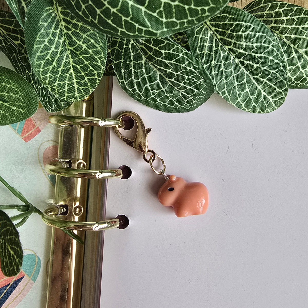 Strawberry Capybara Planner Charm