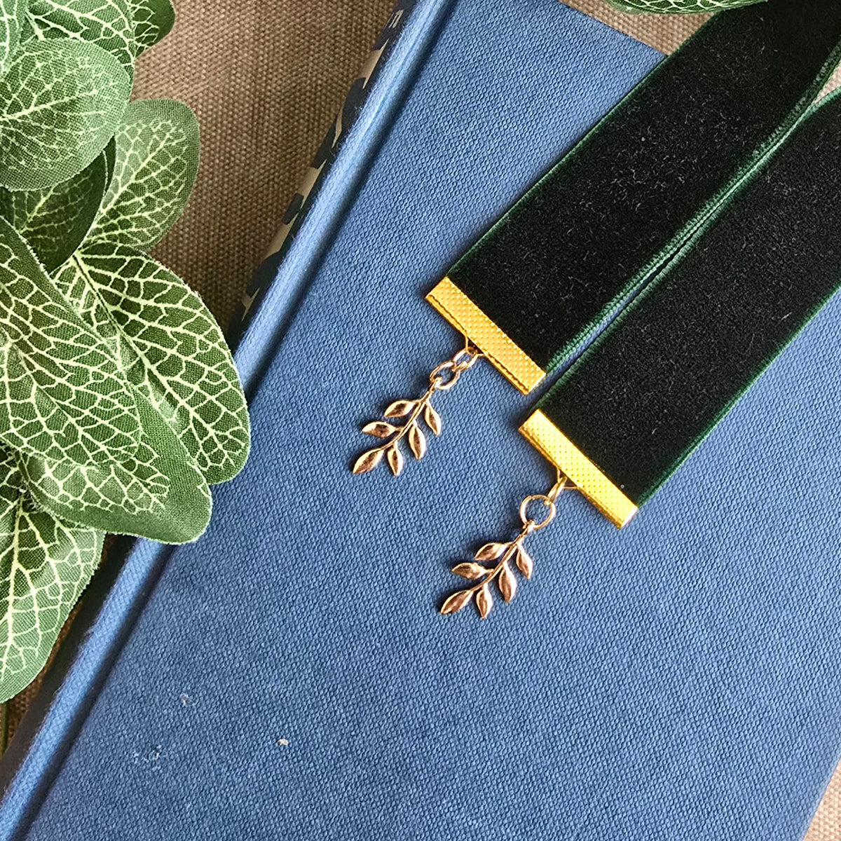 Botanical Laurel Leaf Ribbon Bookmark