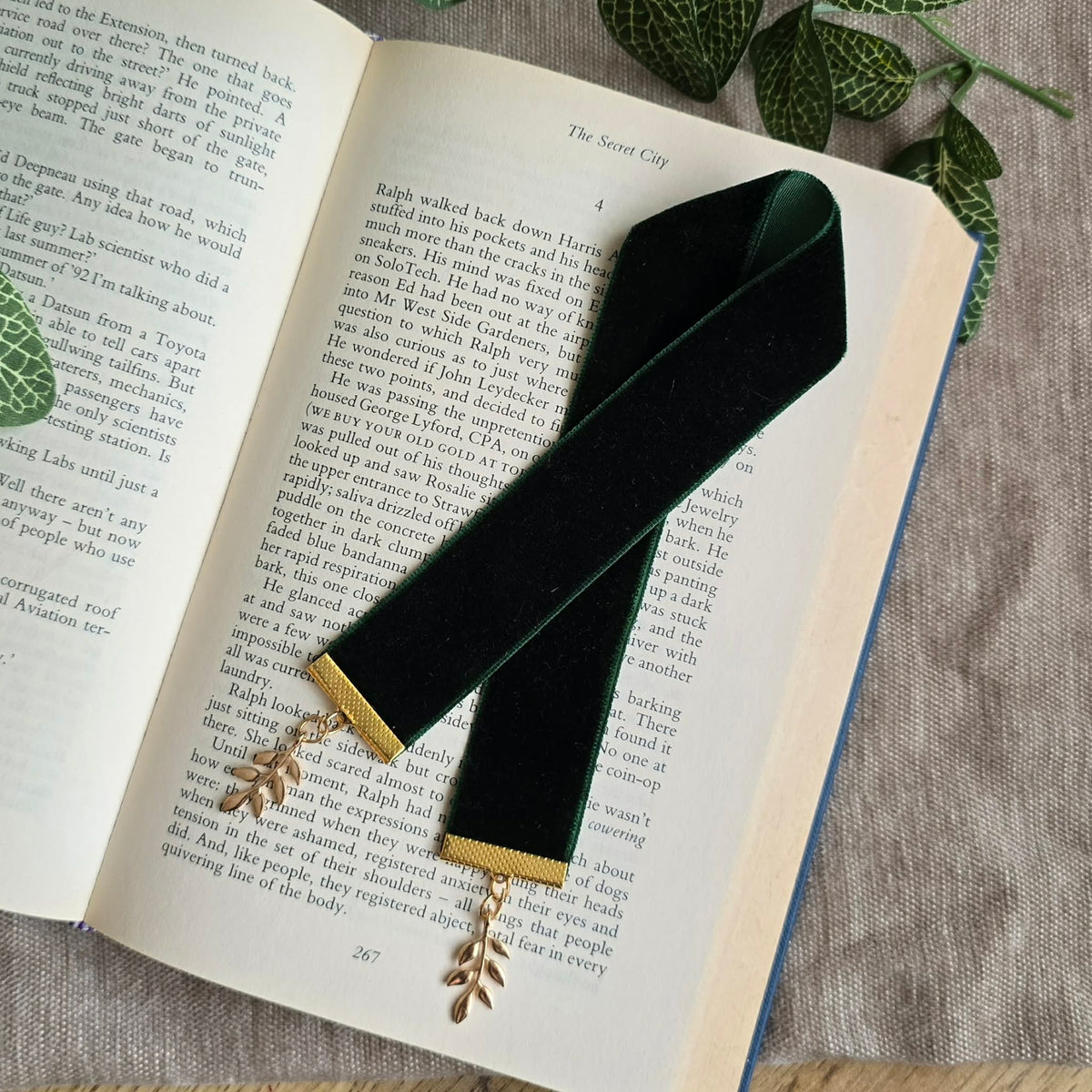 Botanical Laurel Leaf Ribbon Bookmark