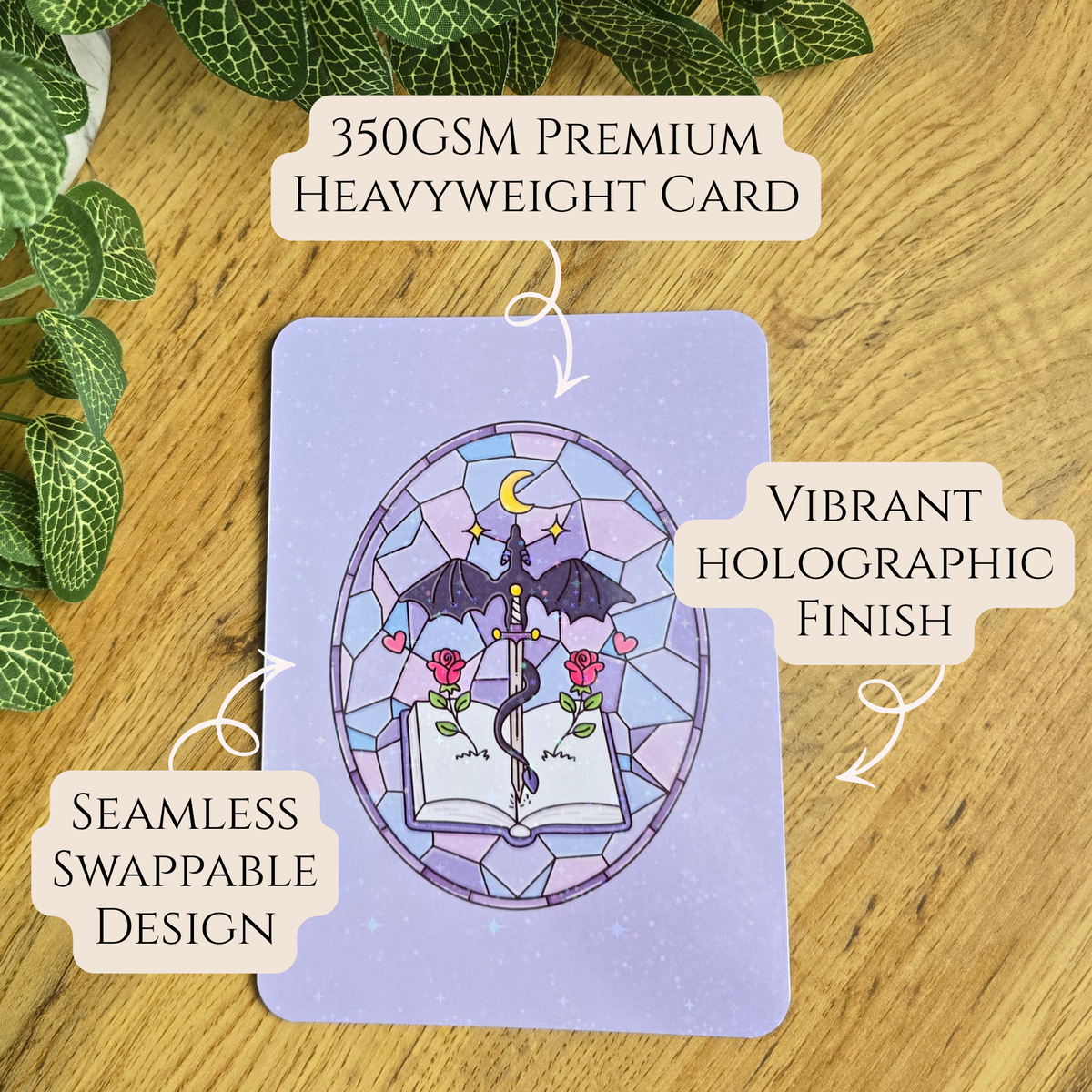Stained Glass Romantasy Kindle Clear Case Inserts (Set of 3)